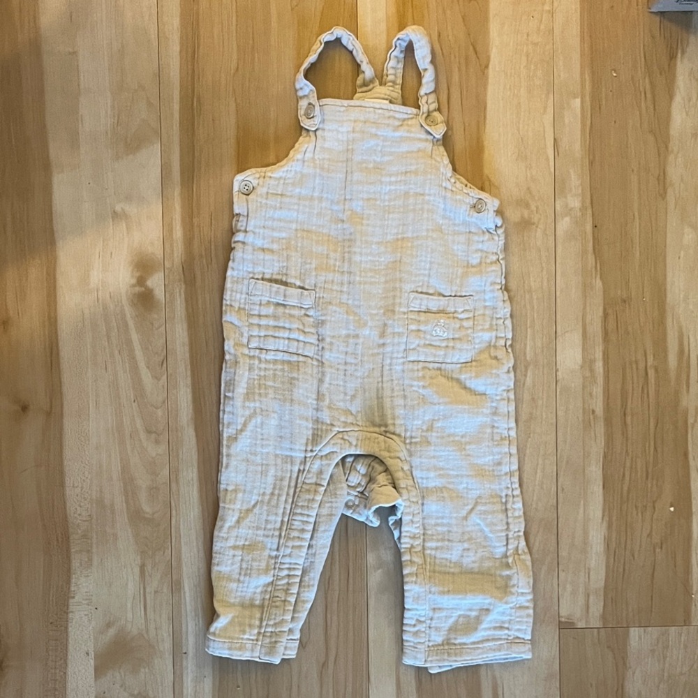 100% Cotton Cream Overalls Baby GAP 6-12 months